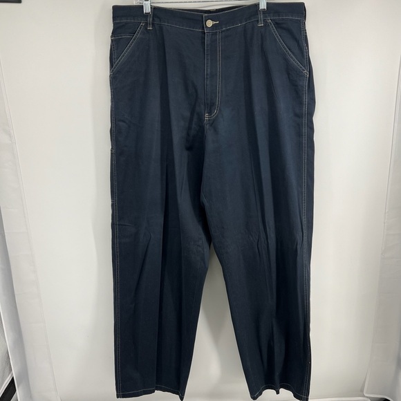 Structure Sz 40 Wide Leg Black Vintage Cargo Pants - Picture 2 of 8